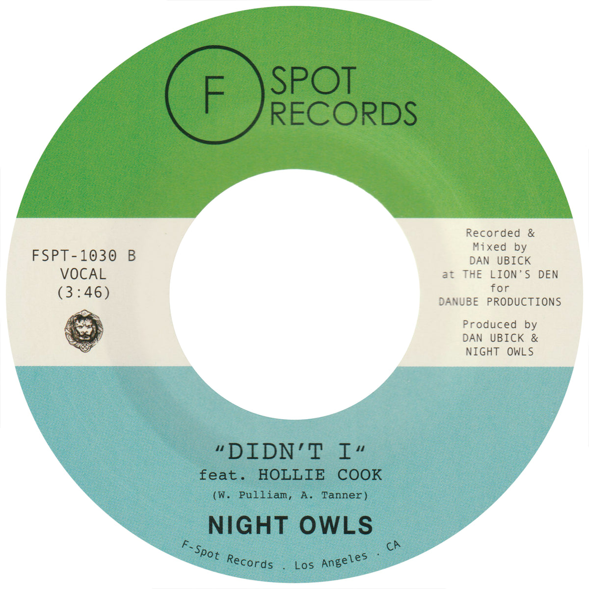 NIGHT OWLS - After Laughter (feat. Destani Wolf) b/w Didn't I
