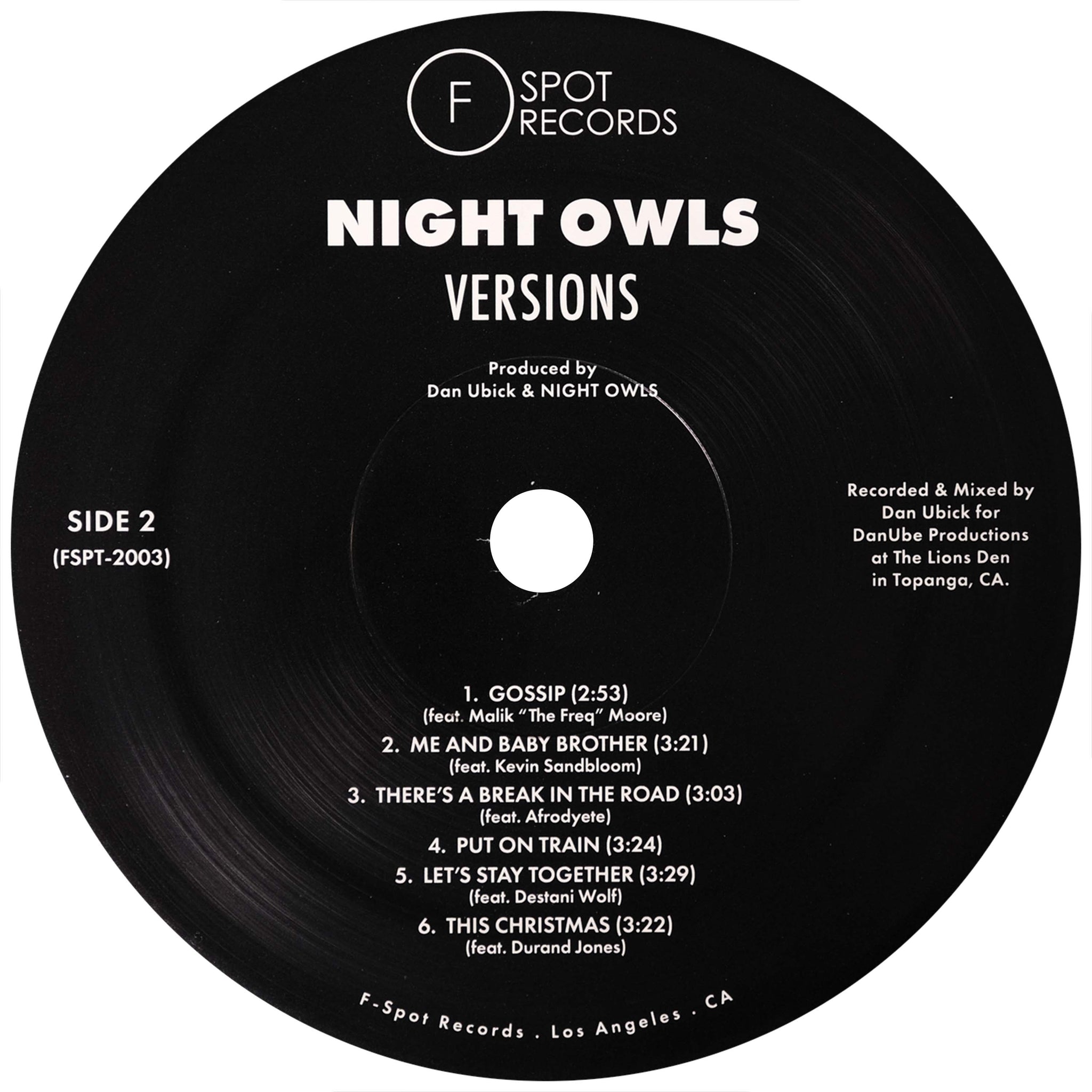 NIGHT OWLS - Versions LP – F-Spot Records