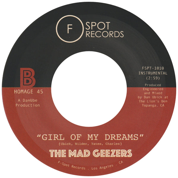 THE MAD GEEZERS - Hip Hug-Her b/w Girl of My Dreams