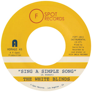 THE WHITE BLINDS - Sing A Simple Song b/w Klapp Back