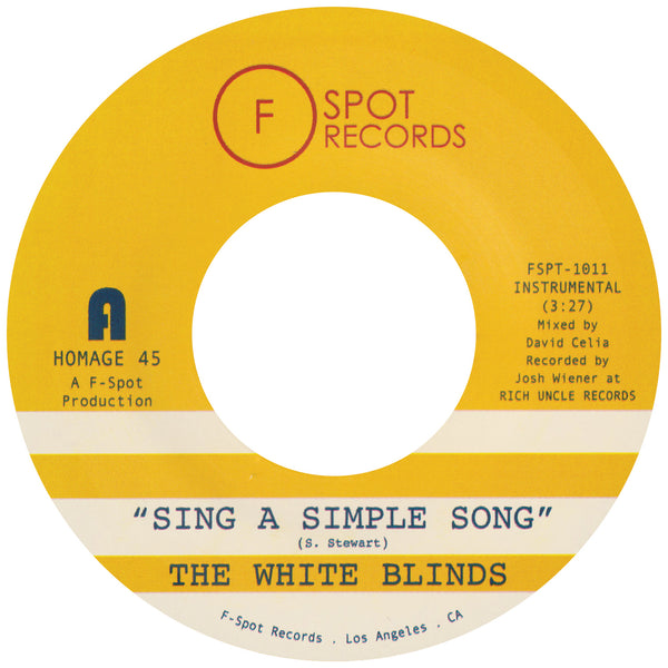 THE WHITE BLINDS - Sing A Simple Song b/w Klapp Back