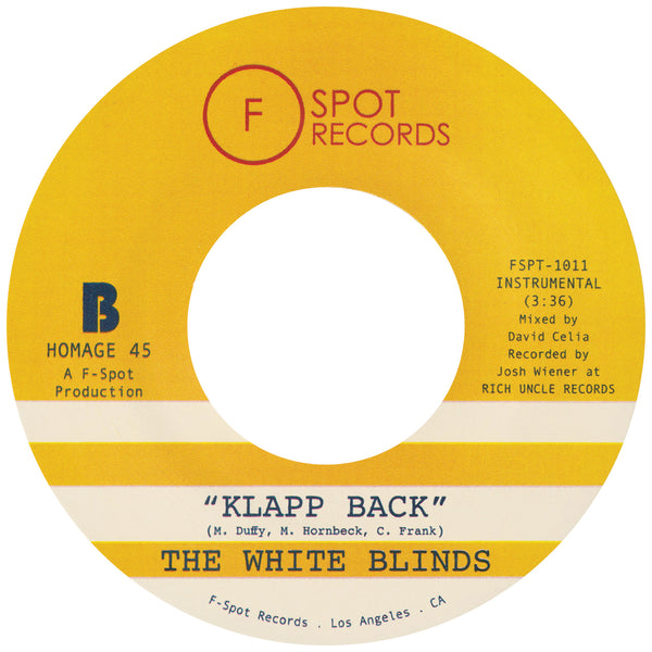 THE WHITE BLINDS - Sing A Simple Song b/w Klapp Back