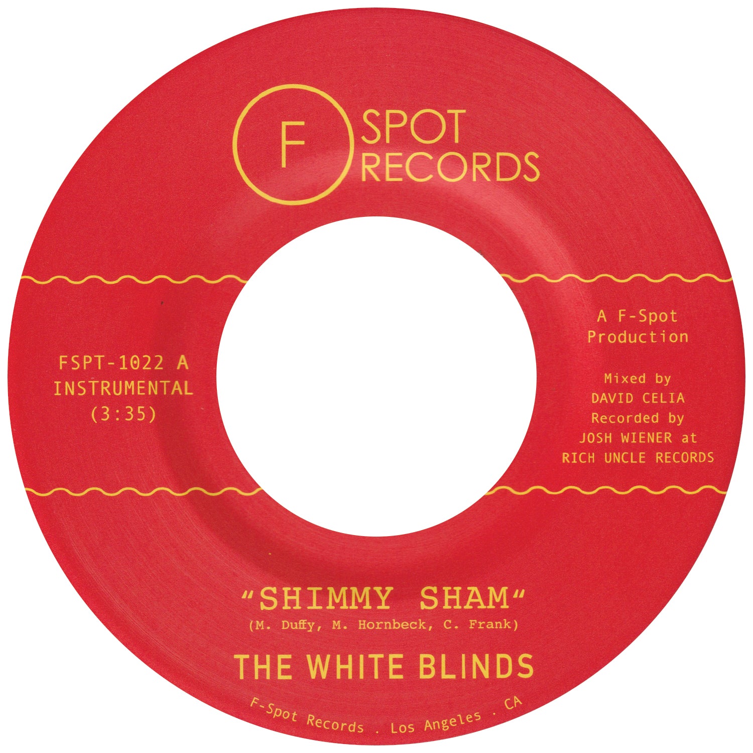 THE WHITE BLINDS - Shimmy Sham b/w Fire Eater