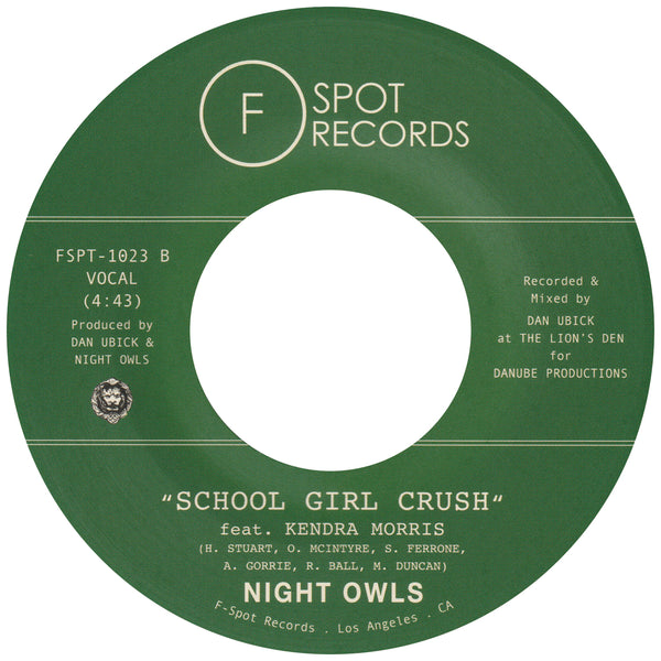 NIGHT OWLS - Me And Baby Brother (feat. Kevin Sandbloom) b/w School Girl Crush (feat. Kendra Morris)