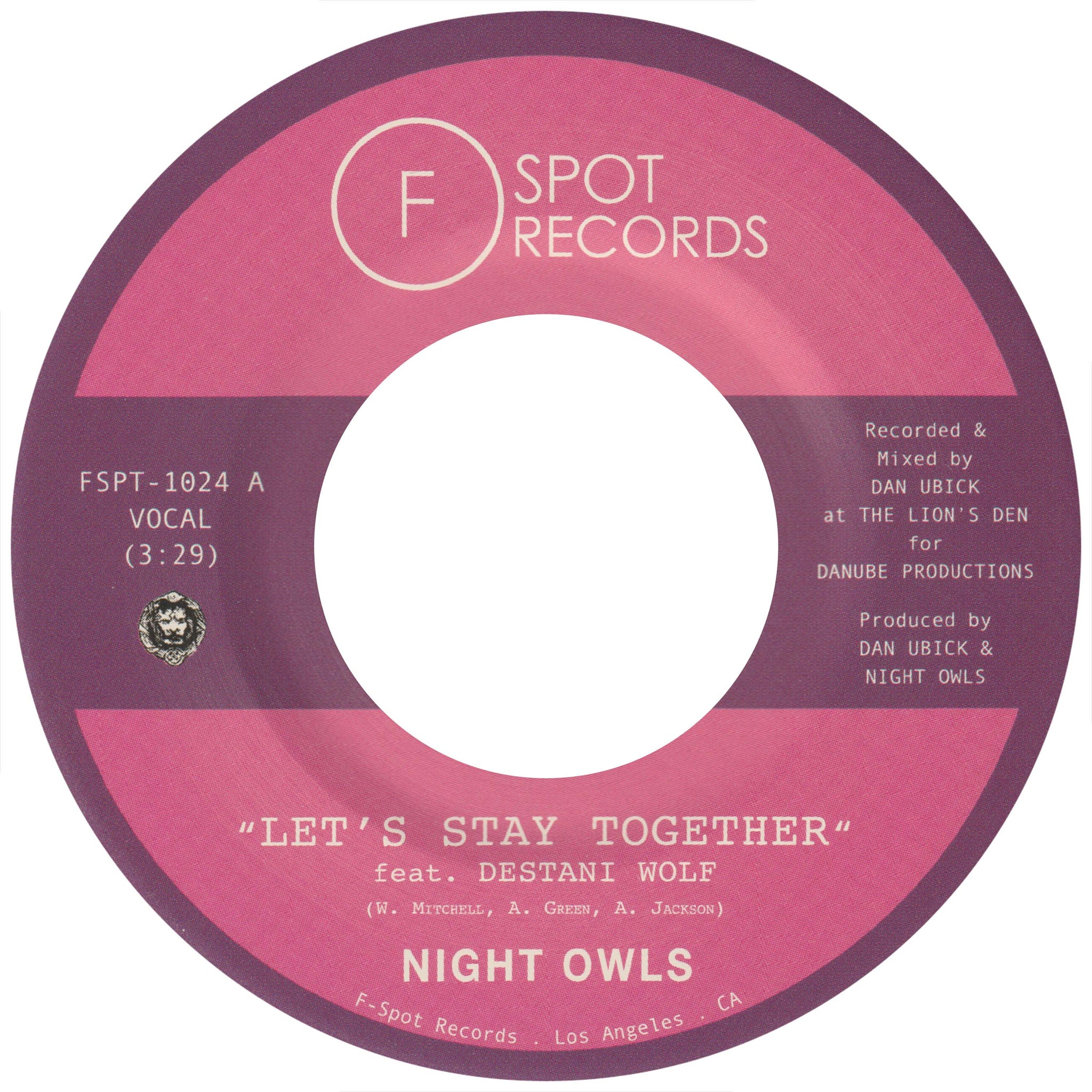 NIGHT OWLS - Let’s Stay Together (feat. Destani Wolf) b/w Let’s Stay Together (Version)